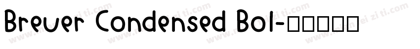 Breuer Condensed Bol字体转换